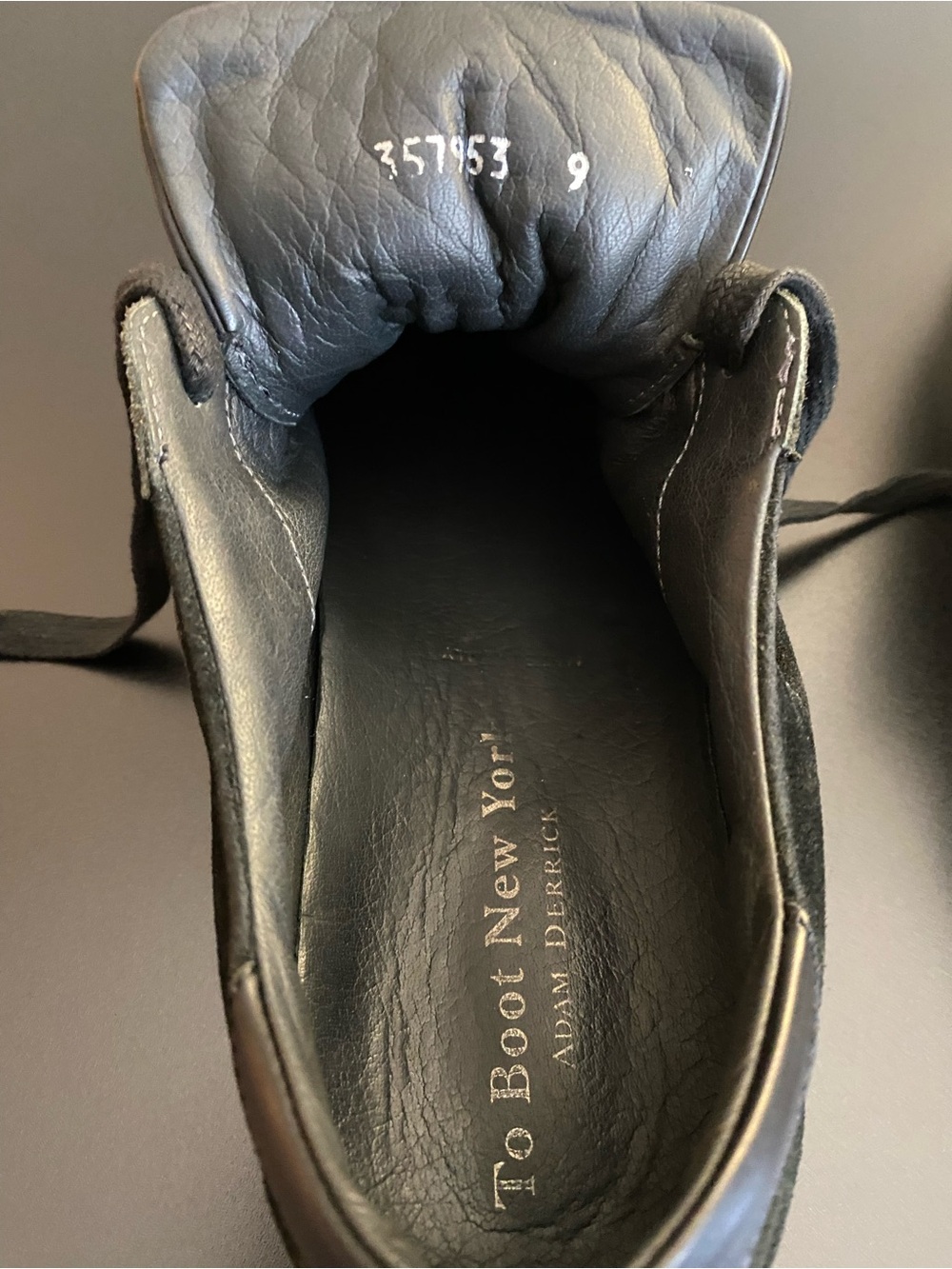 To Boot New York Adam Derrick Men 9 US Black Suede Low Top Sneakers Made Italy - Picture 7 of 13